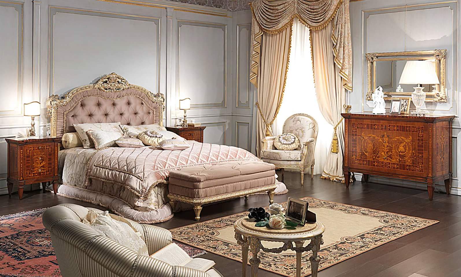 Bộ Giường Ngủ Cổ Điển Hoàng Gia Luxury LX27