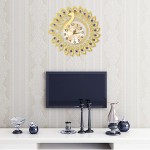Đồng hồ trang trí chim công mẫu 1