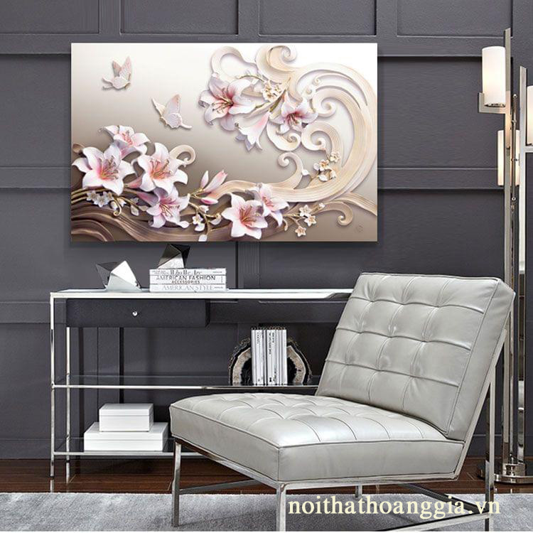 Tranh Phù Điêu 3D Hoa Ly – B57010