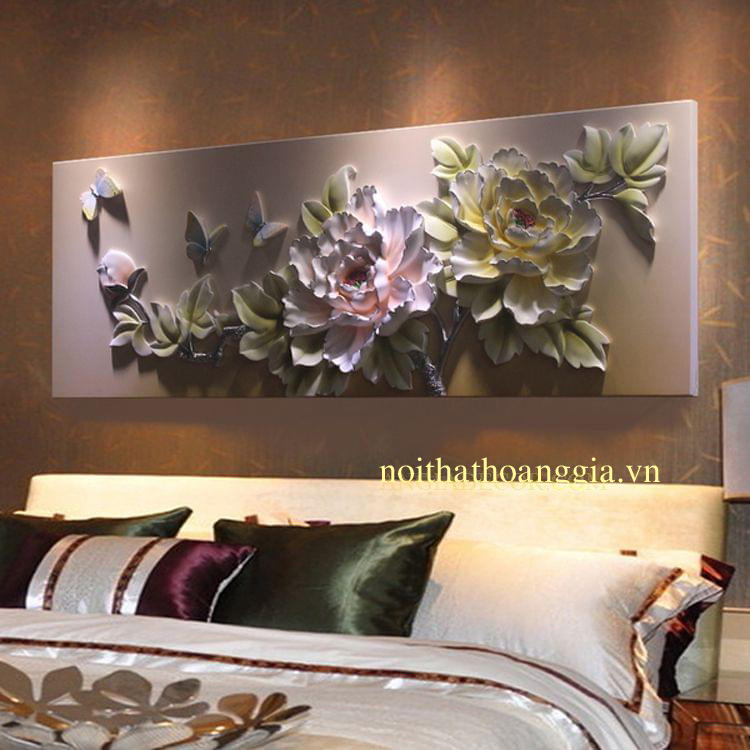 Tranh Phù Điêu 3D Hoa Mẫu Đơn – PD027M