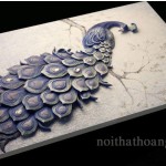 Tranh 3D Treo Tường Chim Công Xanh – Y6913