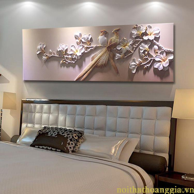 Tranh Phù Điêu 3D Chim Uyên Ương -PD025M