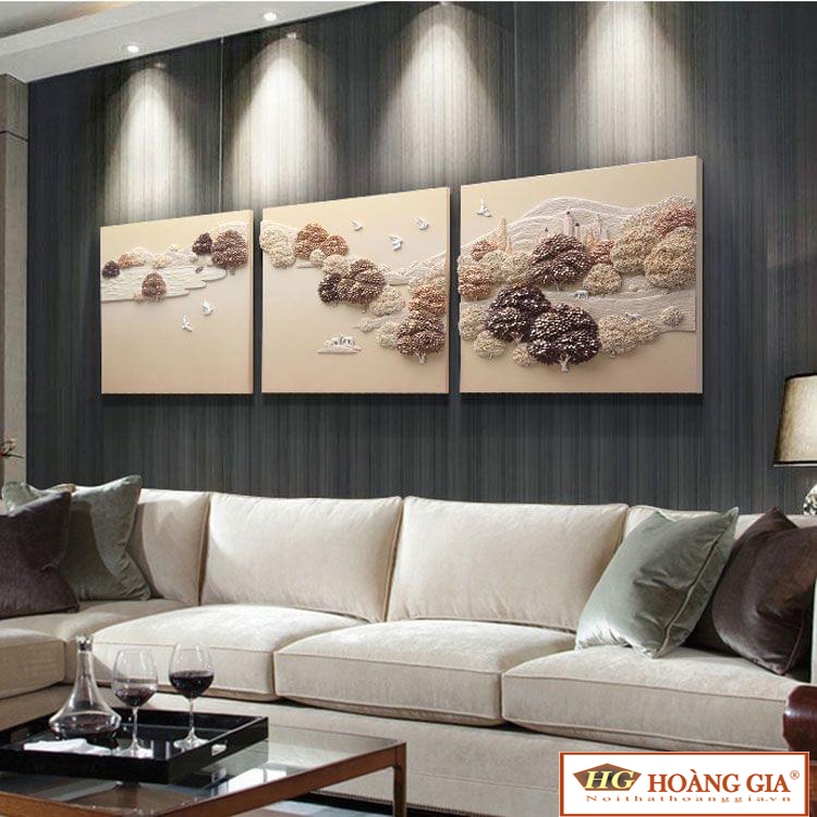Tranh Phù Điêu 3D Đất Lành Chim Đậu – C70020