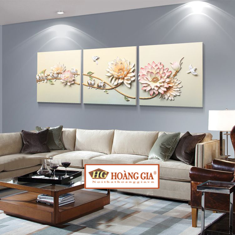 Tranh phù điêu 3D- Hoa khoe sắc