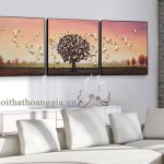 Tranh phù điêu 3D- Phong cảnh hoàn hôn