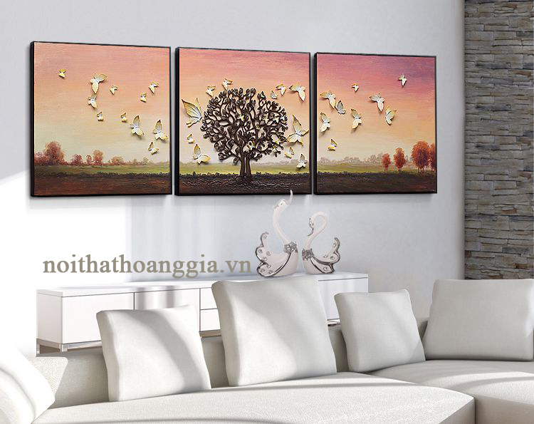 Tranh phù điêu 3D- Phong cảnh hoàn hôn