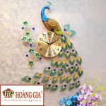 Đồng hồ treo tường- Chim công xanh 01