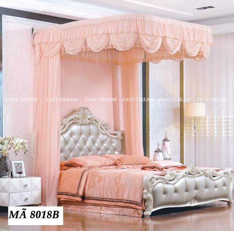 Màn khung ròng rọc- Màu hường 8018B