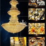 Đèn chùm pha lê mạ vàng CM192