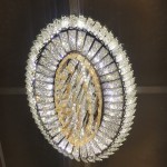 Đèn pha lê mâm hột xoài led bóng 2 màu